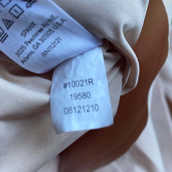 Spanx Women's Beige Shapewear Bodysuit size small open bust thigh support - Picture 5 of 7